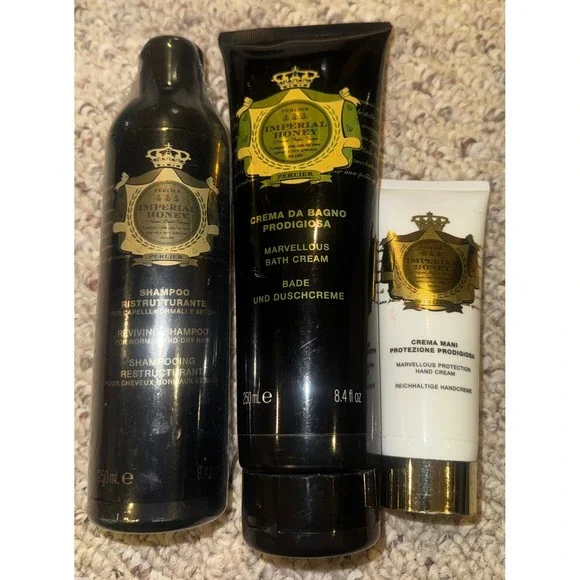 Perlier Imperial Honey Royal Elixir 10pc Set Bath Body Cream Serum Italy NEW/OS - Picture 2 of 15